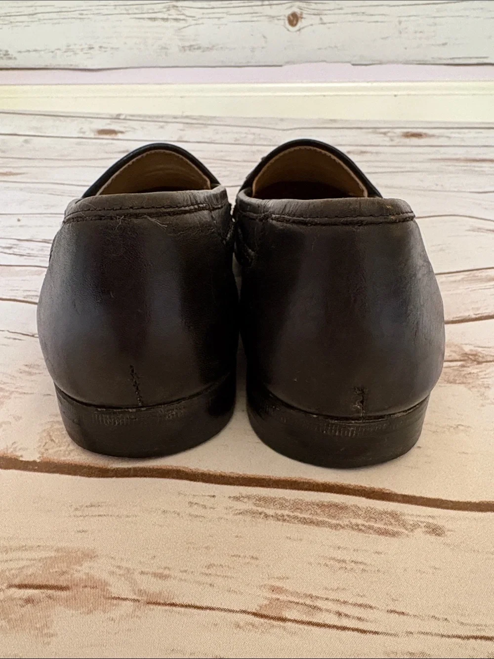 Men's Hanover Black Leather Tassel Slip-On Loafers